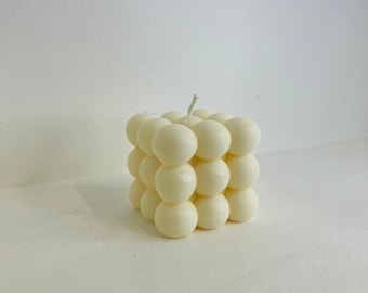 Scented Bubble Cube Candle | Soy Wax | Home Decor