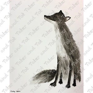 Reminiscing Reynard, Original Fox Watercolor Adapted to PNG Digital Design, Animal Sublimation Design Download, Clipart, Instant Download