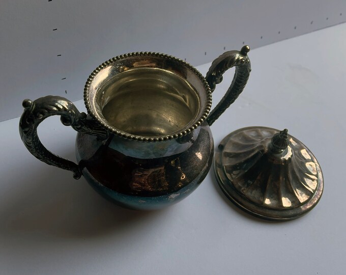 Vintage Rogers Special Quadruple Plate 155 Silver Plated Sugar Bowl Etsy