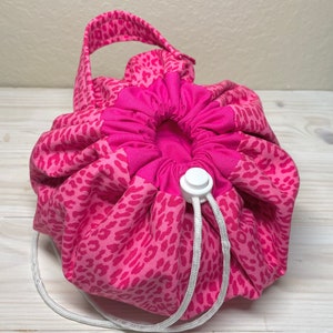 Pink Cheetah - Leopard - Animal -Wild Thing Make Up Bag - HANDMADE