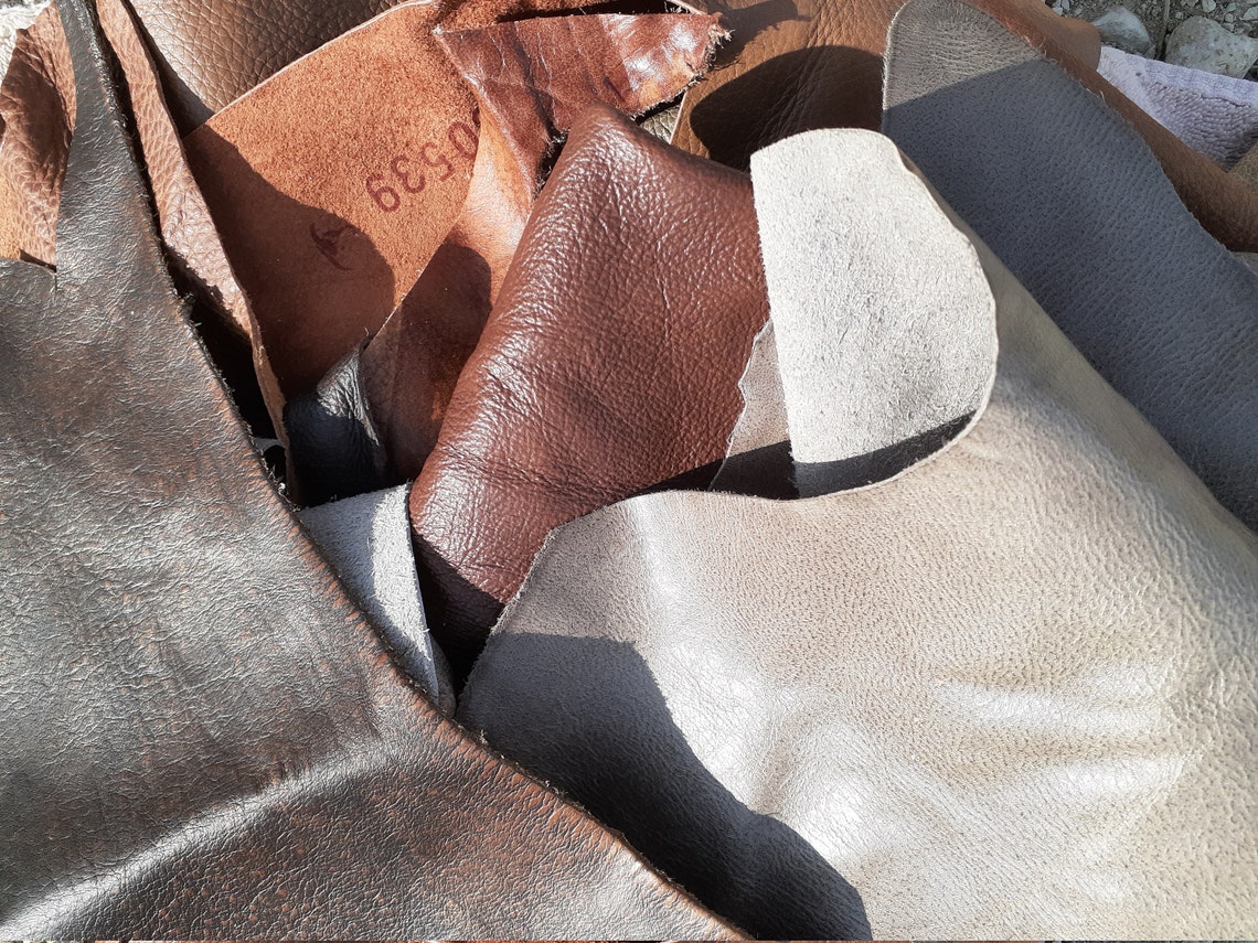 Scrap Leather by the lb small medium and large pieces Etsy