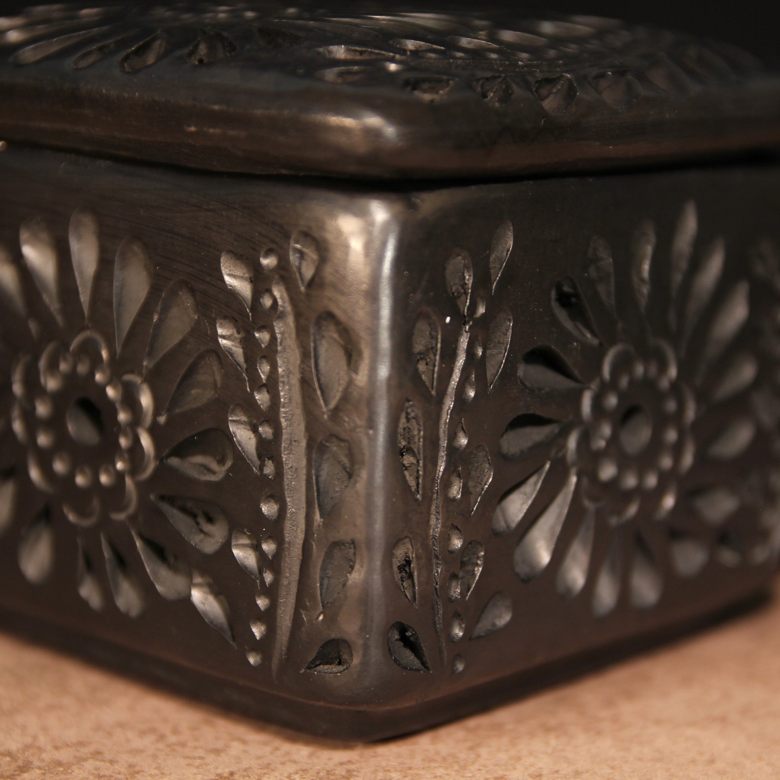 Jewellery box Black clay Elaborately hand crafted fair Etsy