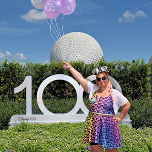 Rainbow Spaceship Ball Skater Dress- Running Costume, Cosplay Costume, Bounding