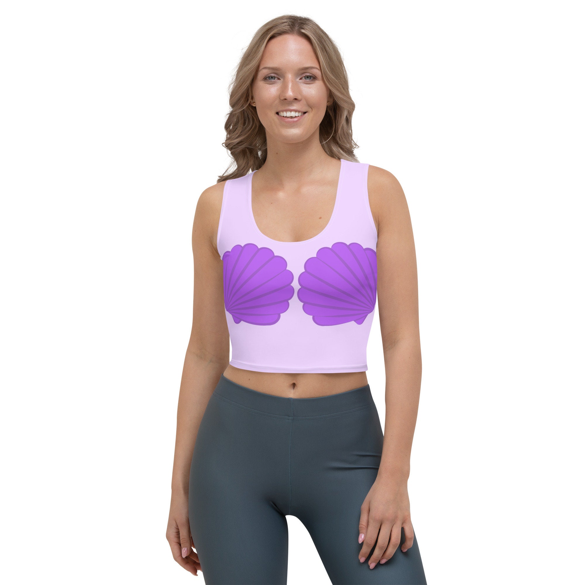 Paarse zeemeermin crop top