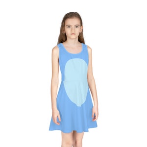 Blue Heeler Dog Girls&#39; Sleeveless Sundress- Costume, Cosplay