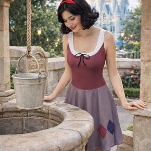 snow white skater dress Snow White Skater Women Dress XS-3XL | Disney World or Disneyland Bound | Rundisney Cosplay Costume | Snowwhite Cruise Outfit Dress