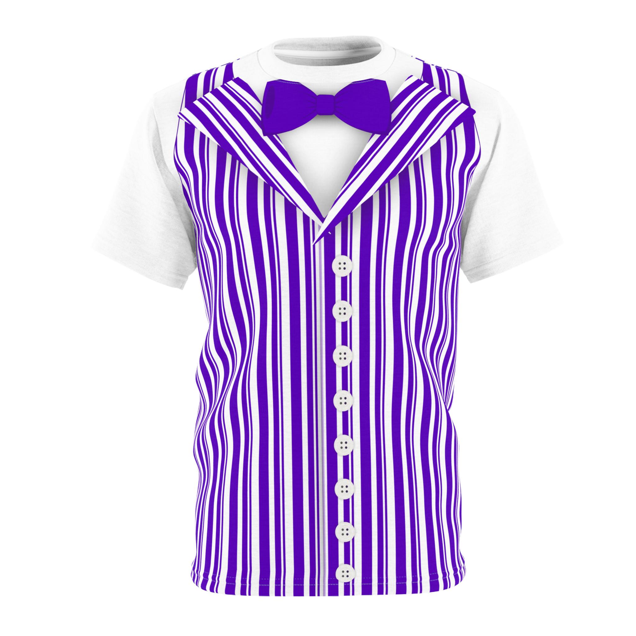 Discover Purple Stripe Dapper Day Shirt: Main Street Magic 3D T-Shirt, Running Costume and Cosplay