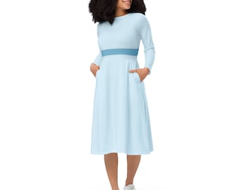 light blue wendy dress Wendy Lace Trim Maxi Dress