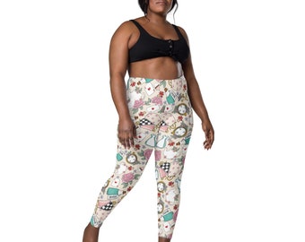 Down the rabbit hole Alice inspired Leggings with pockets