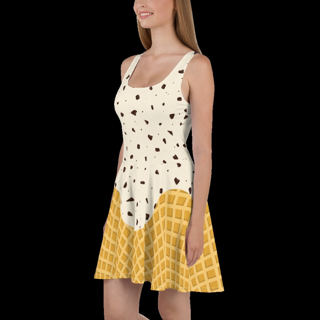 Ice Cream Drip Ladies Skater Dress