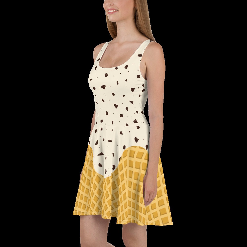 Ice Cream Drip Ladies Skater Dress
