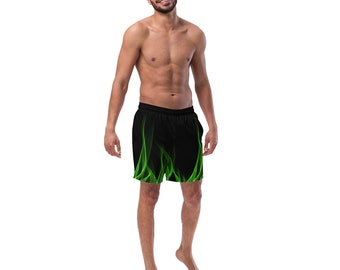 Green Flame Men's swim trunks