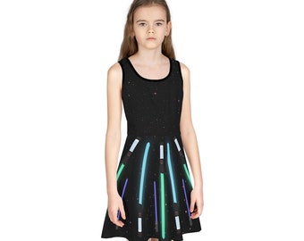 Vestido de verano sin mangas para niñas de Star Fighter (AOP)