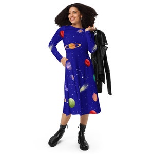 The Frizz long sleeve midi dress