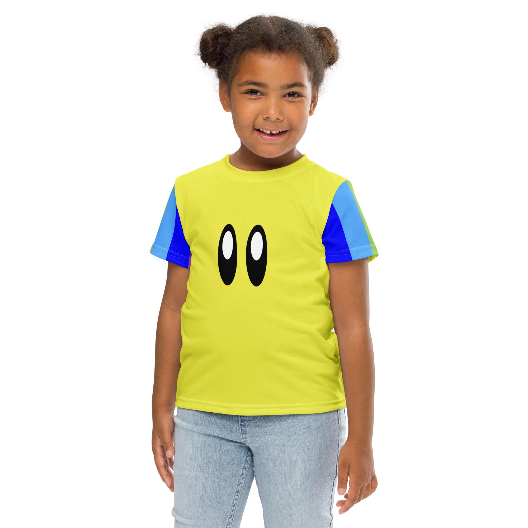 Video Game Rainbow Star Racer Kids crew neck t-shirt