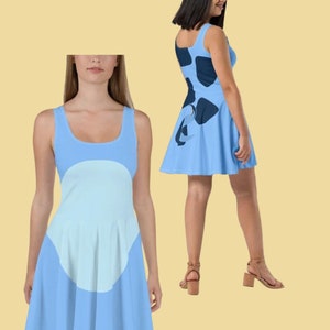 Blue Dog Skater Dress- Costume, Bounding, Cosplay