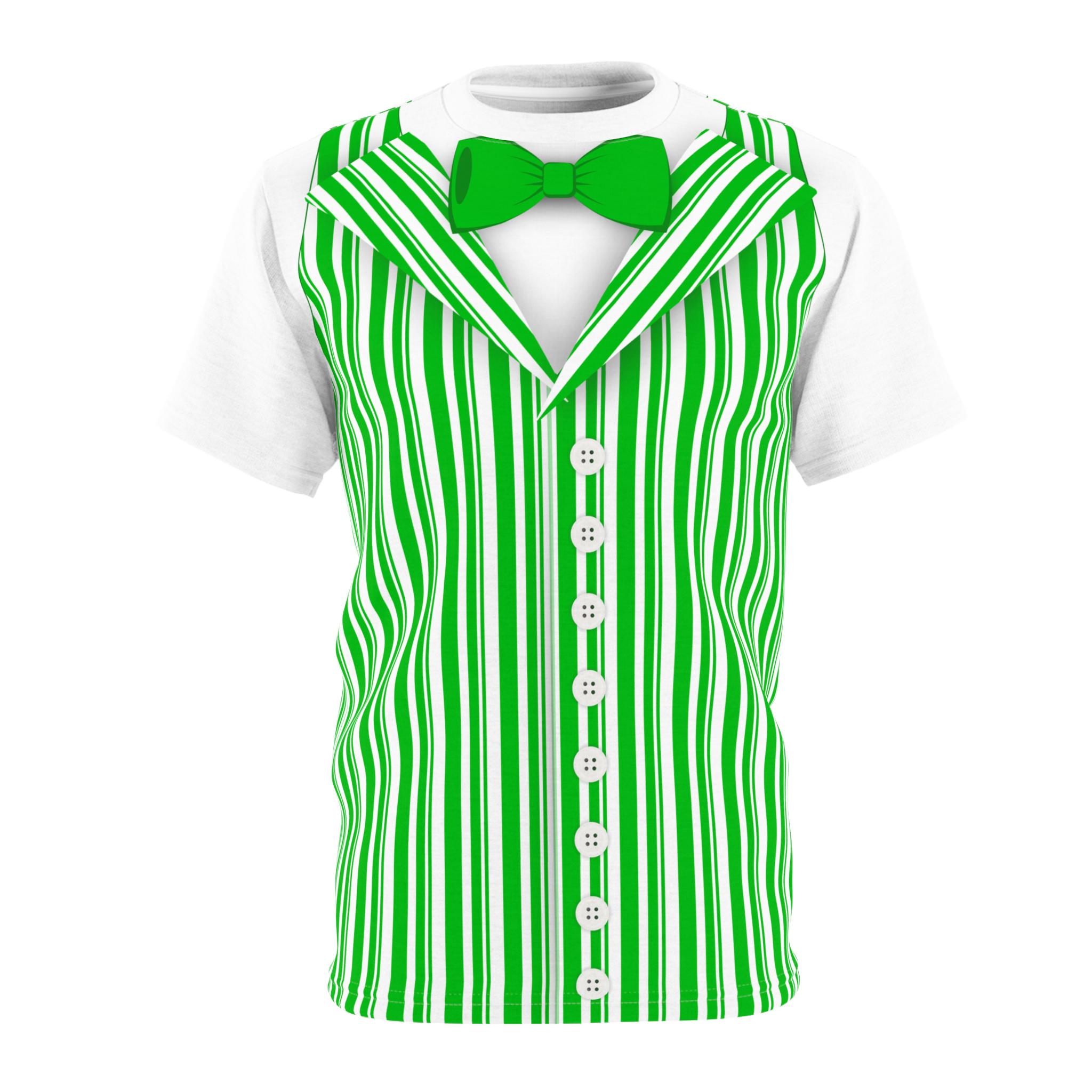 Discover Green Striped Dapper Day Shirt, Main Street Inspired 3D T-Shirt, Running Costume and Cosplay