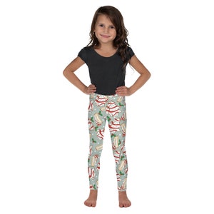 Leggings per bambini con torte di albero di Natale