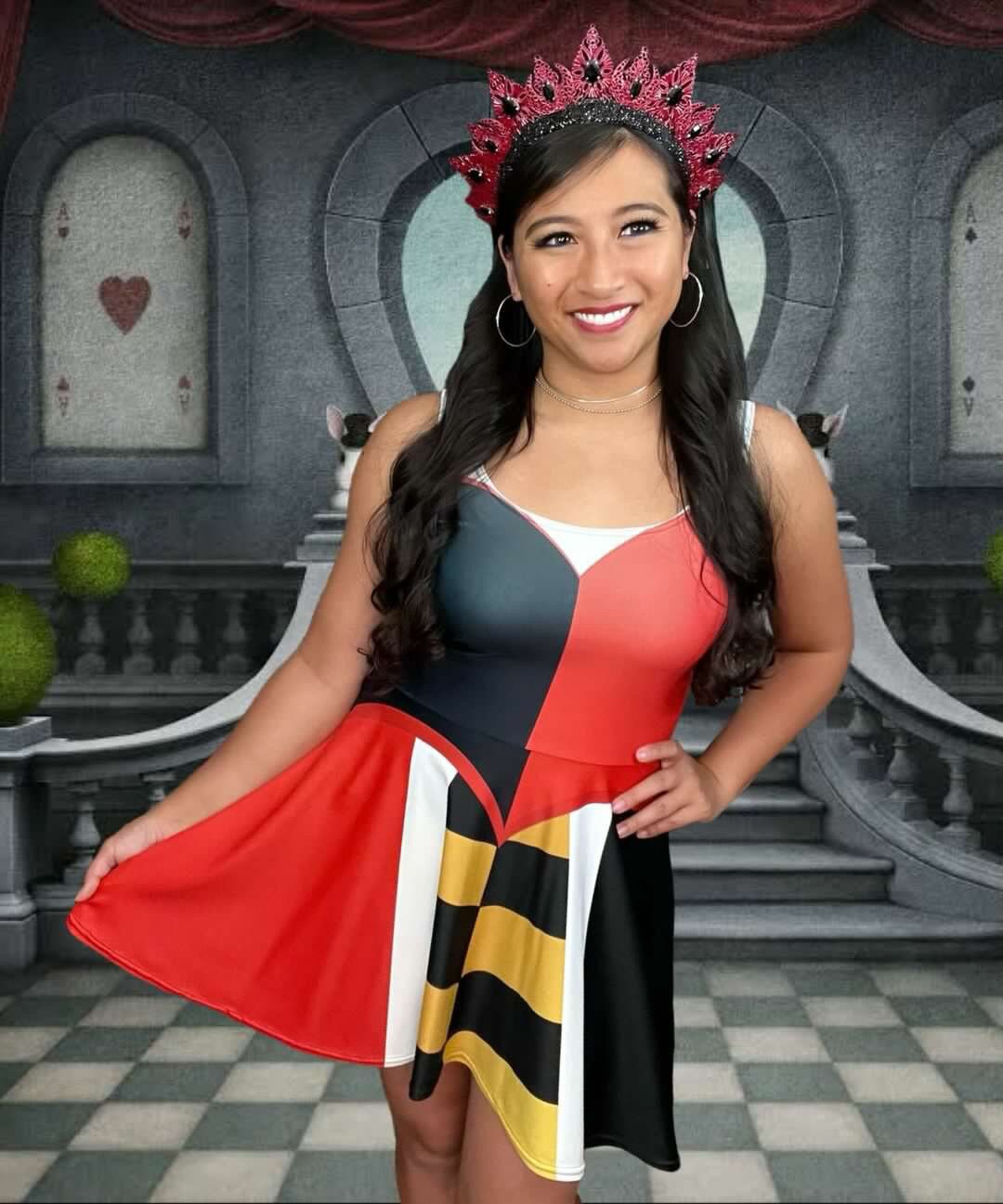 Skater dress - SUPERHAPPY - Sunshine and hearts print