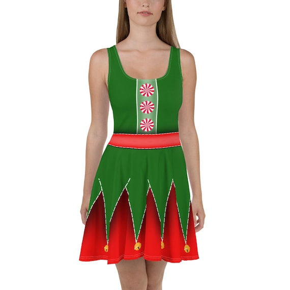 Christmas Elf Skater Dress - Etsy