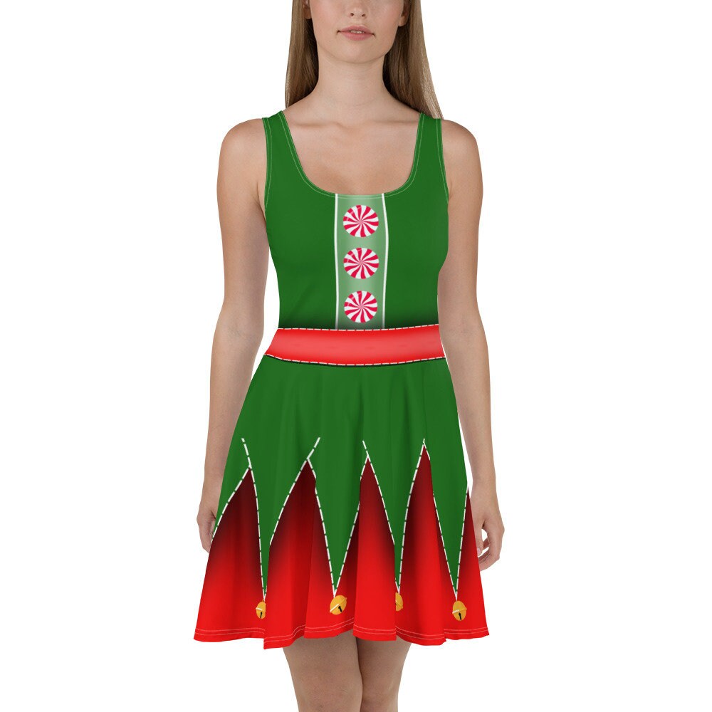 Discover Christmas Elf Skater Dress for Women