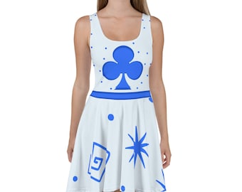 Teacups Blue Skater Dress