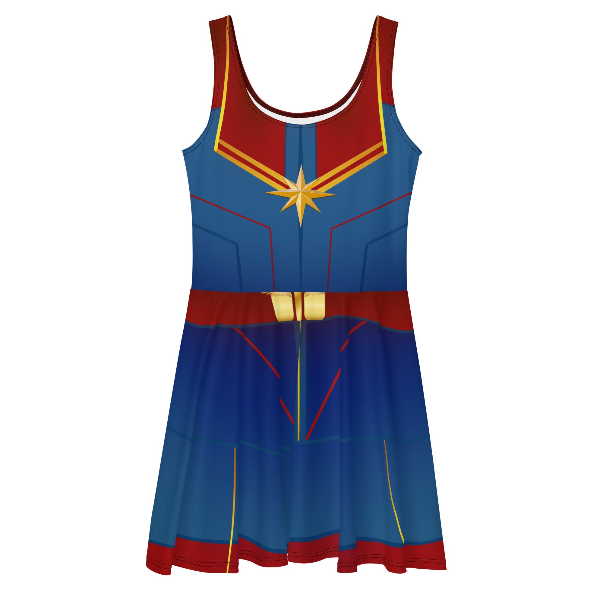 superhero skater dress Ms. Marvel Women's Skater Dress Junior Small [JS]