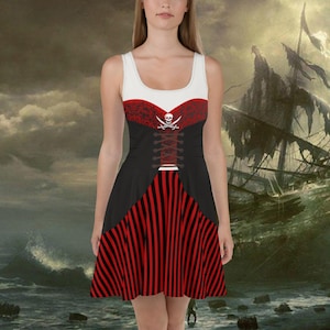 Ahoy Matey Skater Dress- Running Costume, Cosplay, Pirate Night