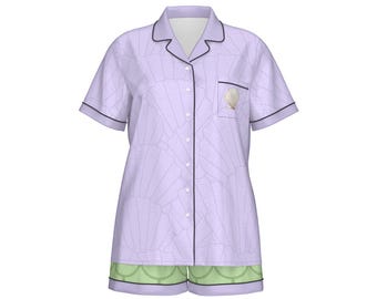 Part of this World Women's Imitation Short Sleeve Silk Pajama Set