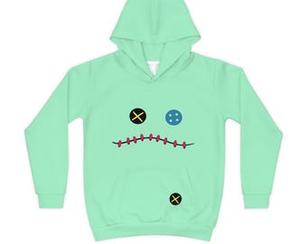 Sweat à capuche pour enfant inspiré de Scrump : peluche dessin animé Lilo, polyester doux