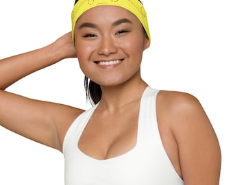 Jessie Inspired Headband: Yellow Stretchy Moisture-Wicking Headband
