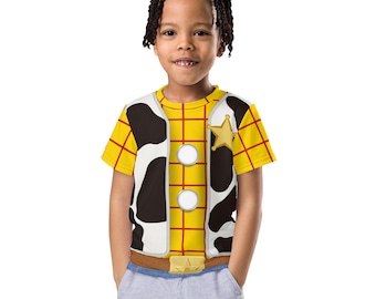 The Toy Cowboy Kids camiseta de cuello redondo- Disfraz, Cosplay, Bounding