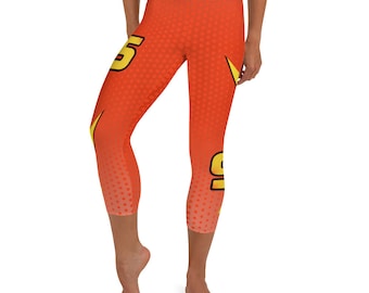 Lightning Cars Capri Leggings- Estilo 5k, límite, estilo de vestuario