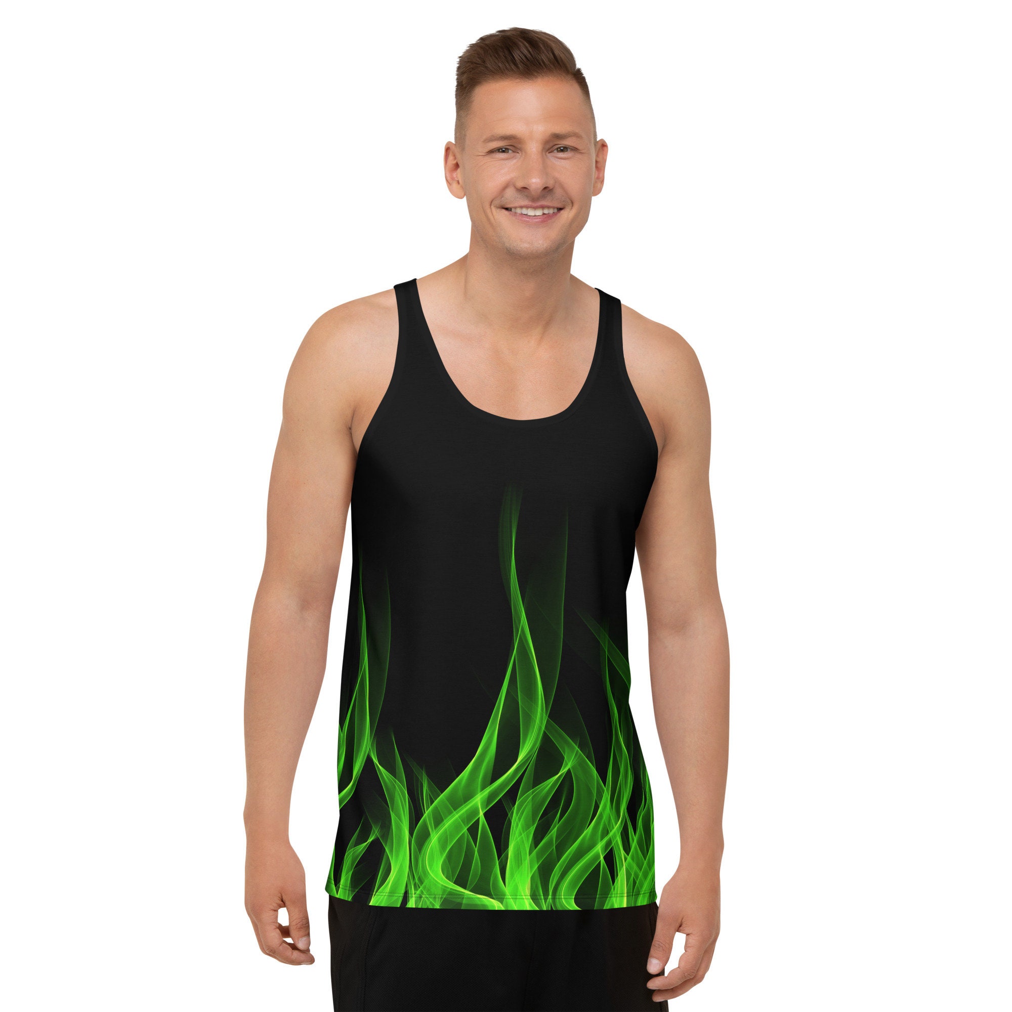 Discover Green Flame 3D Tank Top for Women
