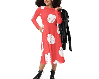 The Lilo long sleeve midi dress