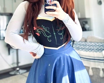 Anna Skater Dress, Princess dress for trips, cosplay