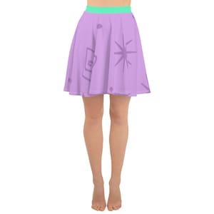 Teacups Purple Skater Skirt