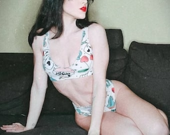 Rockabilly Recycled high-waisted bikini