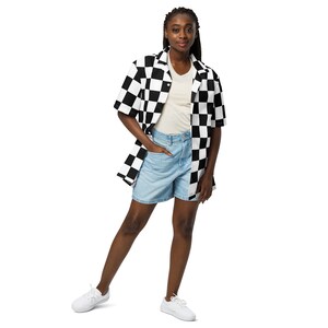 Rockin Racer Unisex-skjorta med knappar