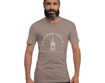 Zwart Vlam Kaars Unisex t-shirt