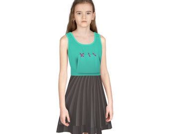 The Glitch Racer Girls' Sleeveless Sundress