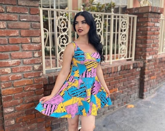 Vestido skater con patchwork de Inspired