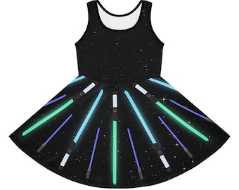 Star Fighter Girls' Sleeveless Sundress (AOP)