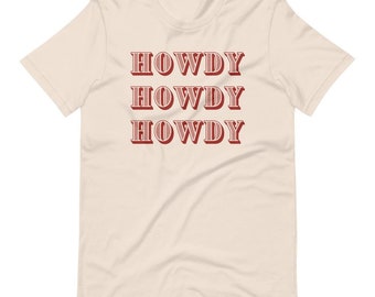 Howdy Graphic Tee, Western Style Unisex T-Shirt
