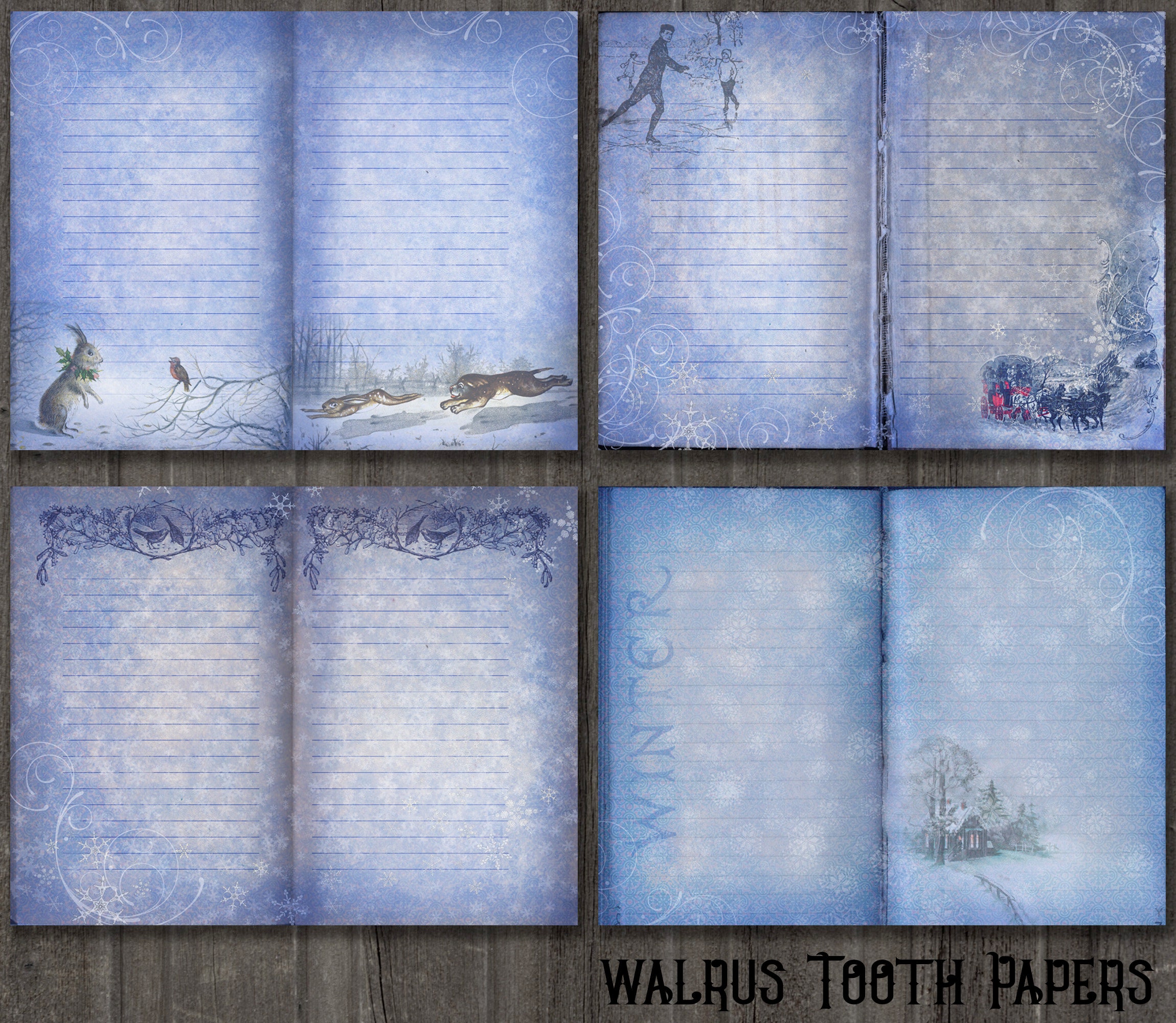 WINTER WONDERLAND Printable Junk Journal Kit Instant - Etsy