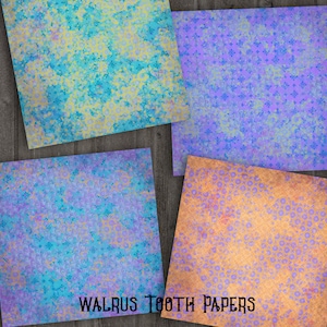 COLORFUL BOHO PATTERNED Printable Scrapbook Paper, 12