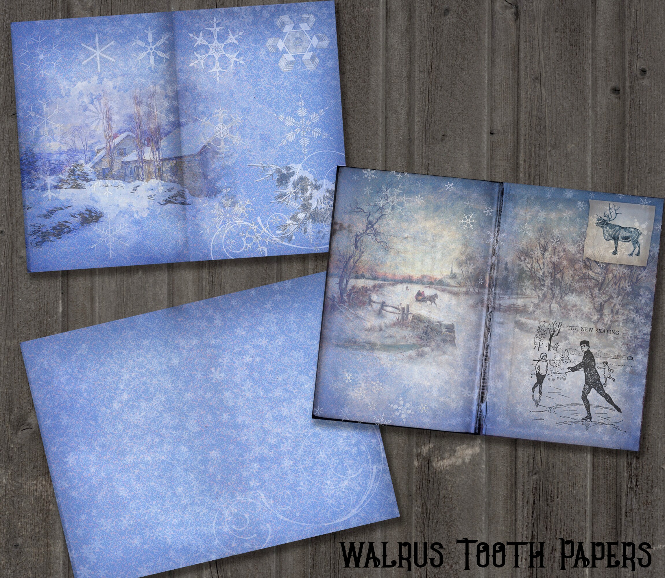 WINTER WONDERLAND Printable Junk Journal Kit, Instant Download, Digital ...