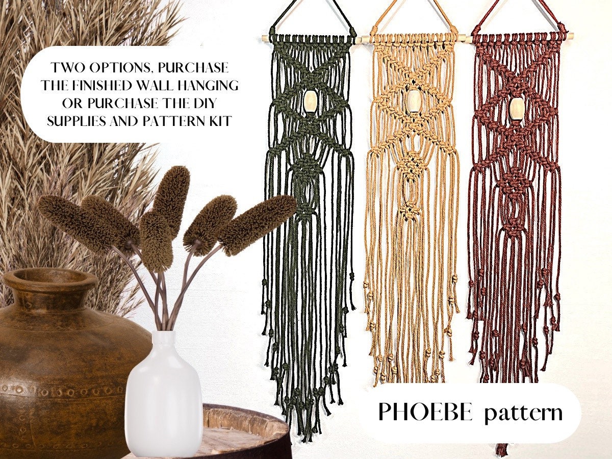 DIY Macrame Kit, Gift for Mom, Small Macrame Wall Hanging Kit by KNOT It  Yourself 
