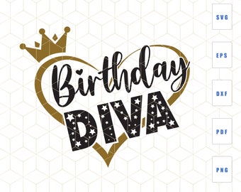 Download Birthday Diva Svg Etsy