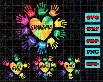 Free Free 127 Grandma With Grandkids Names Svg SVG PNG EPS DXF File